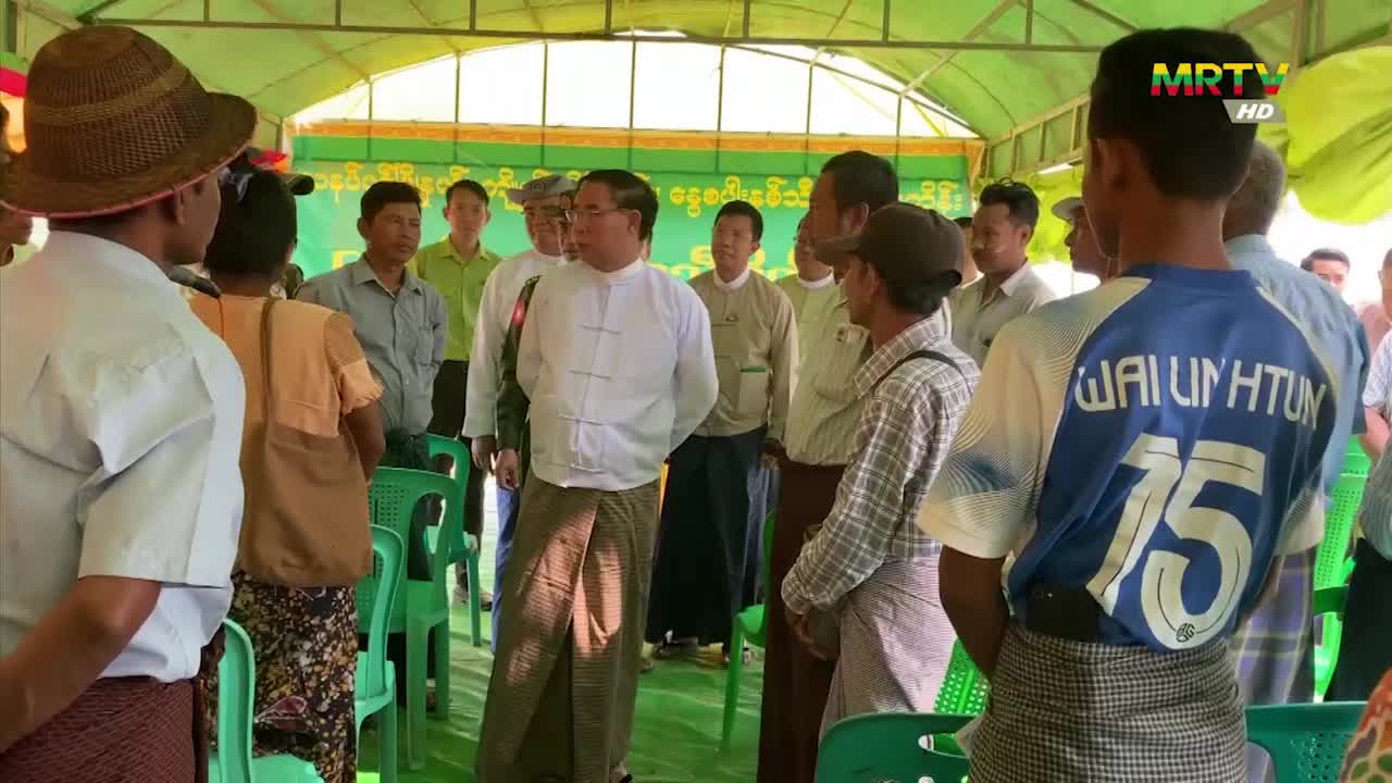 ပဲခူးတိုင်းဒေသကြီးဝန်ကြီးချုပ် ဦးမျိုးဆွေဝင်း သနပ်ပင်မြို့နယ်အတ...