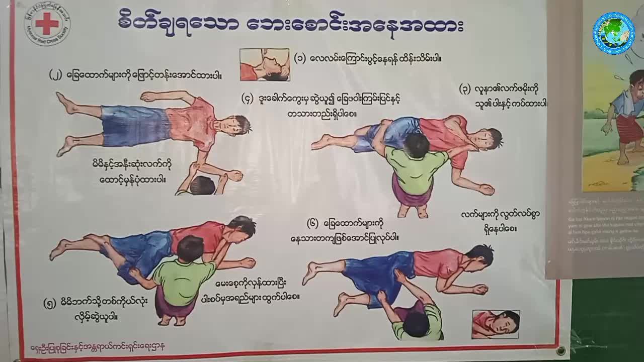အိမ်မဲမြို့ အ.ထ.က(၁)ကျောင်းတွင် ကြက်ခြေနီရှေးဦးပြုစုခြင်းအခြေခံသင...