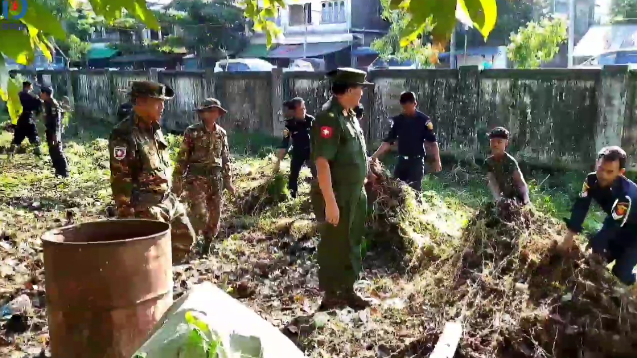 မောင်တောမြို့၌ စုပေါင်းသန့်ရှင်းရေးဆောင်ရွက်