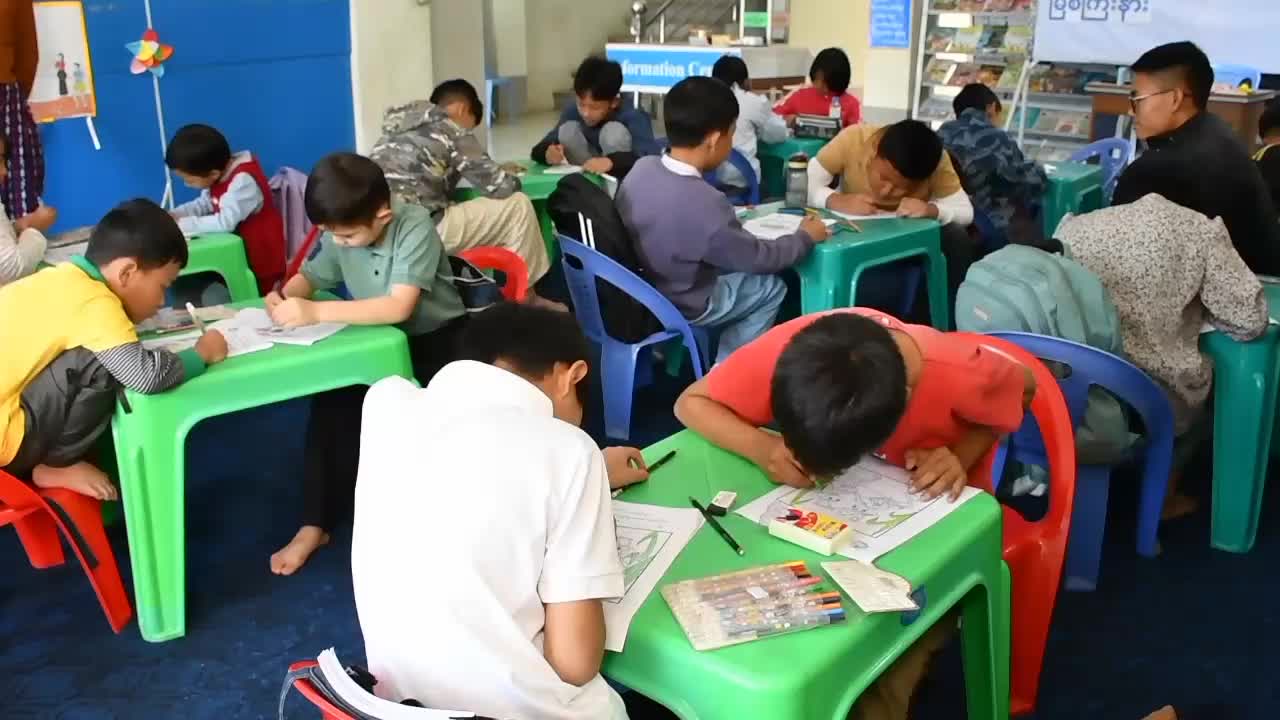 မြစ်ကြီးနား Community Centre ၌ ဆေးရောင်ခြယ်ပြိုင်ပွဲနှင့် ပုံပြင်ပြောပြိုင်...